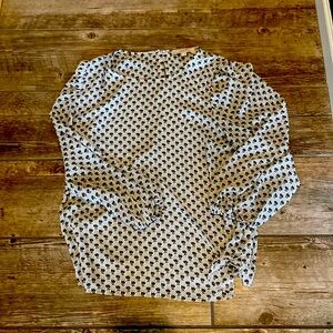 Bundle of 2 LOFT Patterned long sleeve Blouses